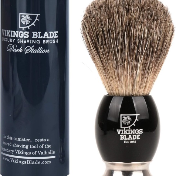 VIKINGS BLADE Luxury Badger Brush, Heavy Swedish Alloy Base - Picture 1 of 10